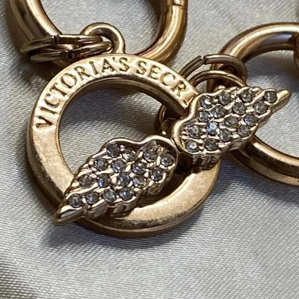 Vintage Y2K Victoria’s Secret Angel Wings Rose Gold Crystal Bracelet